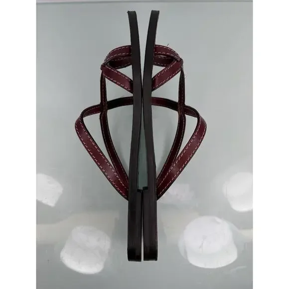 The Row Canal Burgundy Leather Toe Loop Sandals Framboise EU 36.5 Italy - Picture 4 of 8